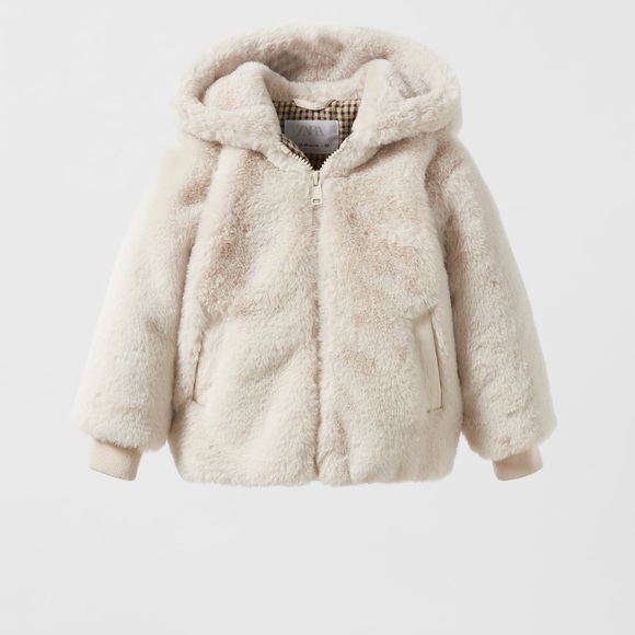 Zara girl faux fur jacket - Picture 2 of 5